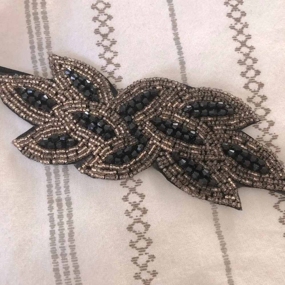 Beaded Floral Side Piece Headband Hair Piece